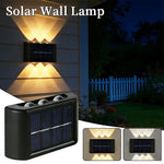 lampe murale solaire led noire moderne adhésive extérieure jardin decoration