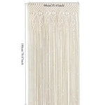 rideau macramé boho chic beige clair franges décoration murale chambre salon