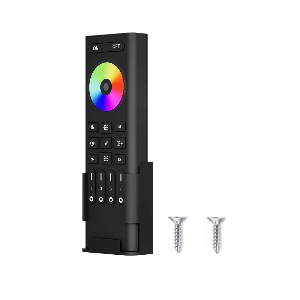 télécommande rf led rgb blanc noir moderne minimaliste support mural batteries incluses