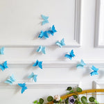 guirlande papillons 3d multicolore décoration anniversaire mariage baptême fêtes années