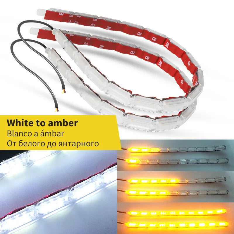 bande led flexible blanc jaune 25cm 31cm 37cm 43cm 50cm adhésif moderne lumineuse