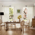 rideaux lin blanc cassé voile semi transparent boho tringle intégrée décoration intérieure neutre lumineuse