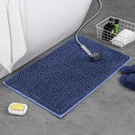 tapis bain polyester antidérapant gris vert bleu moderne bouclé 40x60cm cuisine salle bain prière
