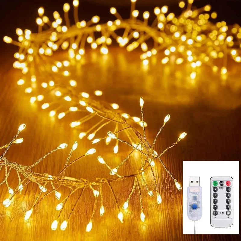 guirlande lumineuse led blanc effets multicolores télécommande noël décoration intérieure festive 3m 6m