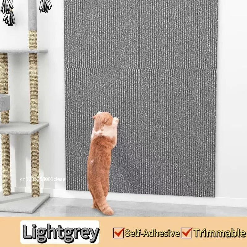 tapis grattage chat tissu adhésif protection meuble moderne gris texture