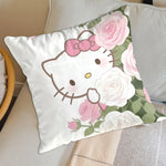 housse coussin carré hello kitty motif fleurs lapin ours coeurs chaussettes polyéstère decorative lit