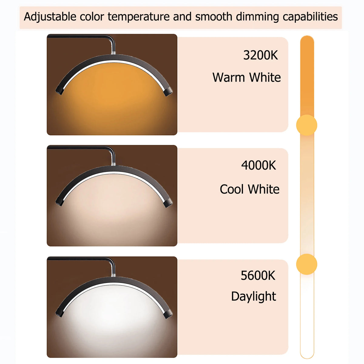 lampe led anneau noir blanc moderne clip adaptable 40w