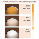 lampe led anneau noir blanc moderne clip adaptable 40w