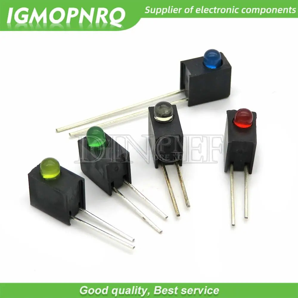 diodes led noires vertes rouges brillantes pack 10 pieces led électroluminescentes