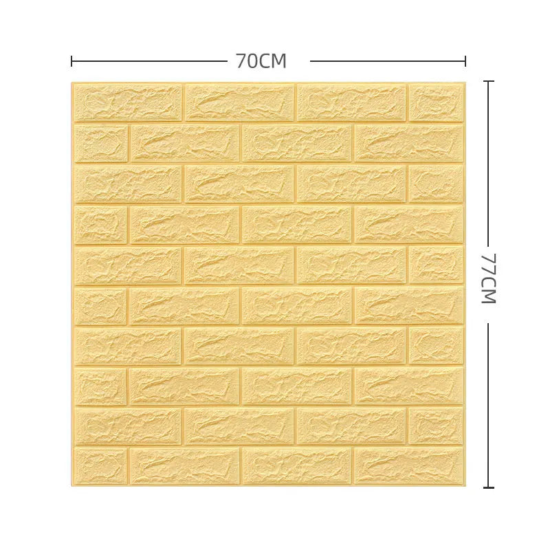 décoration murale moderne panneau adhésif brique texture blanc résistant humidité 70x77cm