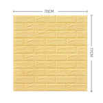 décoration murale moderne panneau adhésif brique texture blanc résistant humidité 70x77cm
