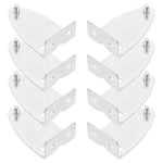 supports stores lamelles argentés moderne vis fixations pièces remplacement brackets blindes pièces