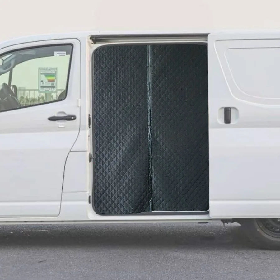 rideau porte véhicule camping car isolation oxford imperméable thermique noir quilted moderne adhésif velcro