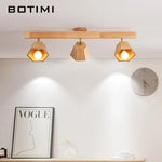 spots lumineux bois massif led moderne finition brillante éclairage quotidien murale 220v scandinave
