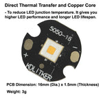 LED moderne blanc chaud 3000K CRI95 5050 16mm 20mm PCB cuivre DIY flashlight