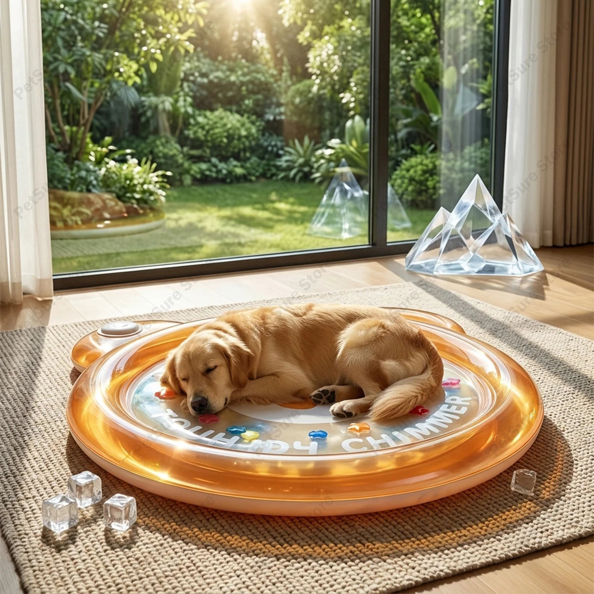 tapis d'eau animaux chats pois colorés motif géométrique mignon pompe intégrée zone eau