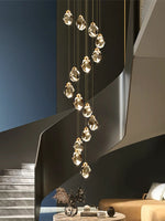 suspension lumineuse contemporaine dorée leds translucides chambre salon élégante 249 2000lm