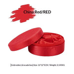 boîtes rondes imprimées florales opaques classiques couleurs variées blanc rose verte violette bleue rouge
