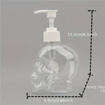 distributeur savon liquide crâne noir transparent blanc moderne rechargeable pompe halloweenDecoration