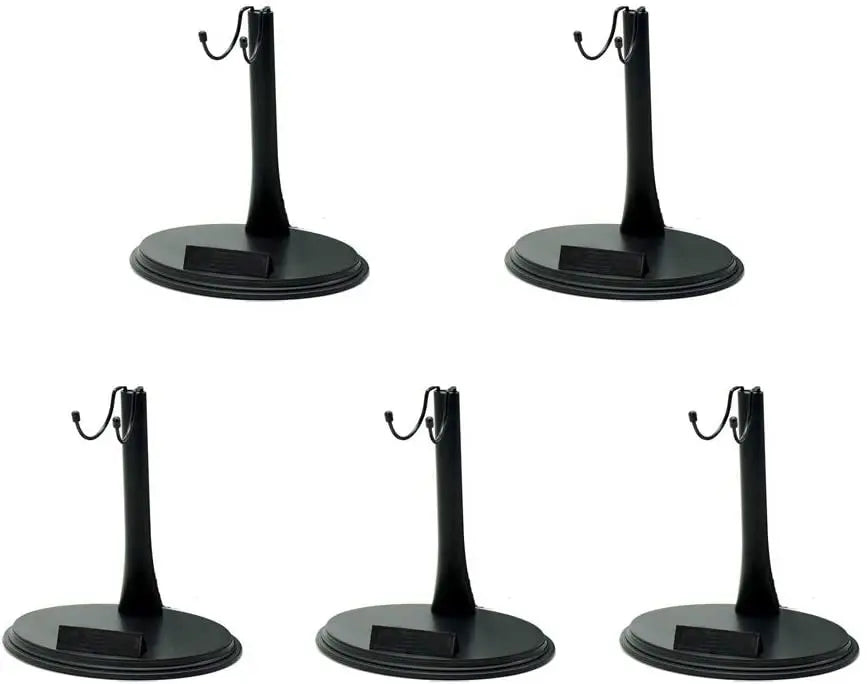 support figurine noir réglable base circulaire moderne affichage modélisme 12cm hauteur base 21cm