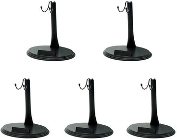 support figurine noir réglable base circulaire moderne affichage modélisme 12cm hauteur base 21cm