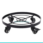 plateau roulettes industriel noir clips quatre roues transport facile plantes plateau métal fer