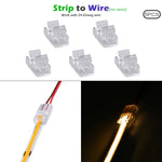 ruban led jaune clips câbles moderne transparent 8mm ip20 ip65 led cob 2835 smd