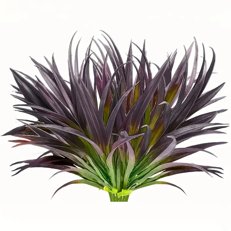 plantes artificielles herbe fine extérieures modernes vert rouge violet pièces