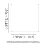 tapis imperméable moderne bleu clair motif lunes blanches 130cm 130cm réutilisable pratique