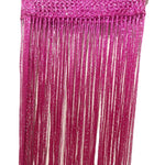 rideaux modernes argentés 1m 2m franges brillantes polyester translucides chambre