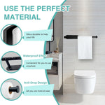 porte serviettes adhésifs modernes noir utilisation multiple salle bain matériaux métal plastique