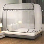 filet protection lit gris moderne pliable sans polyester coton durable voyage maison