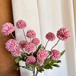 décoration intérieure bouquet dandelions artificiels 50cm couleurs automnales vase céramique blanc