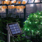 guirlande lumineuse solaire 100leds blanc multicolore moderne extérieure autoinstallation ip65 étanche festive jardin