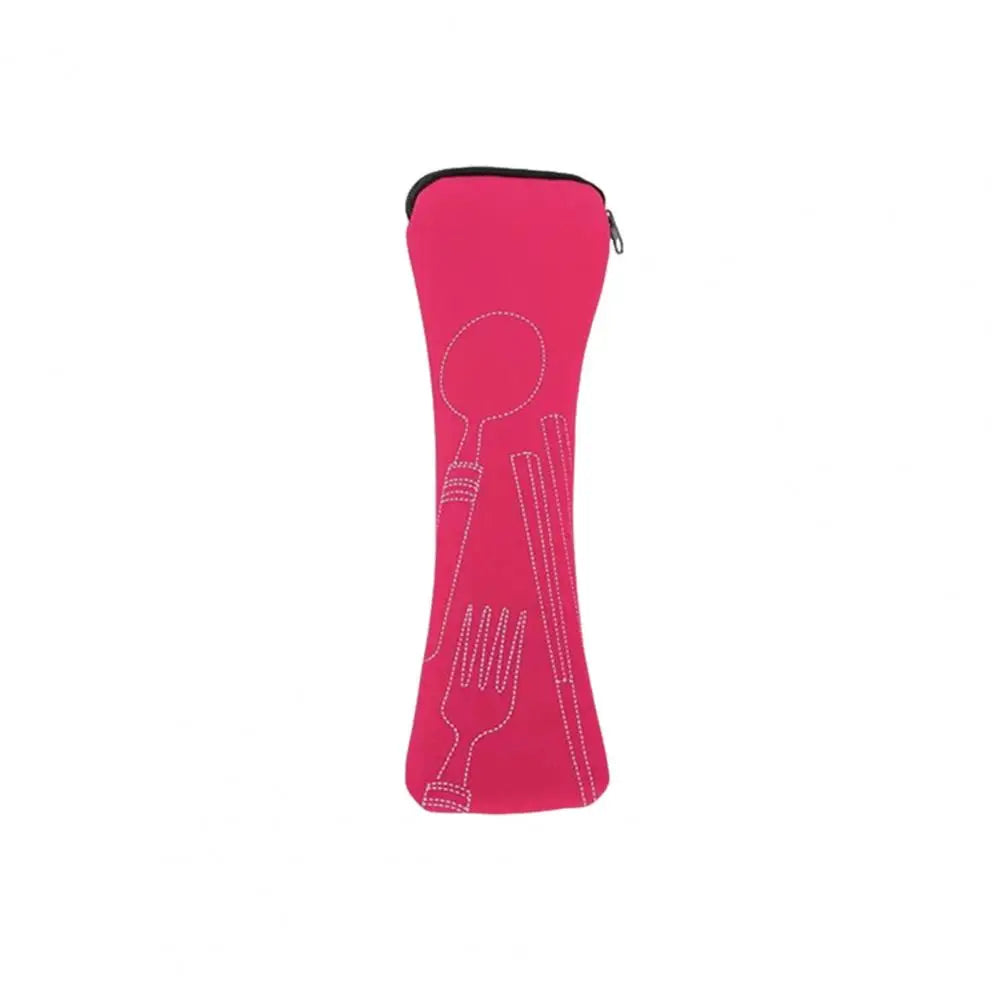 sac rangement couverts fourchettes cuillères couteaux polyestor rouge noir bleu rose vert simple moderne
