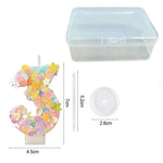 bougies décoratives chiffres fleurs paillettes anniversaire mariage multicolore blanc festive tringle fixe