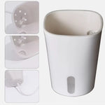 pots plantes autoarrosants blancs moderne 12.5cm 15cm 23cm ventilation grille tailles trous d'aération