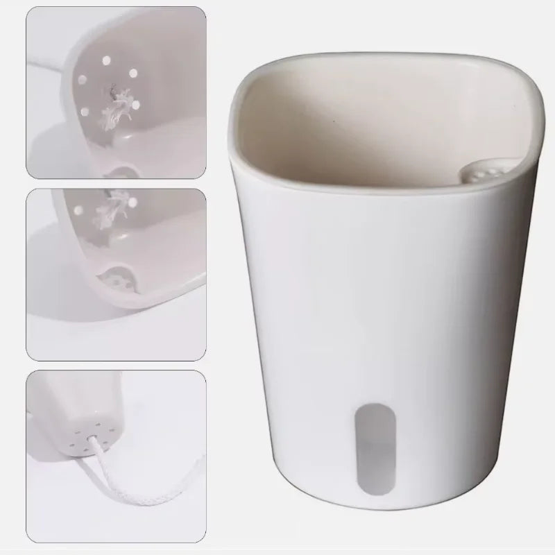 pots plantes autoarrosants blancs moderne 12.5cm 15cm 23cm ventilation grille tailles trous d'aération
