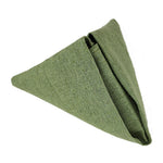 serviettes lin vert olive rose pâle violet clair classiques clips dorés set usage quotidien