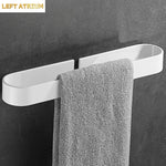 porte serviettes mural blanc noir gris aluminium moderne lisse autonome simple fixations