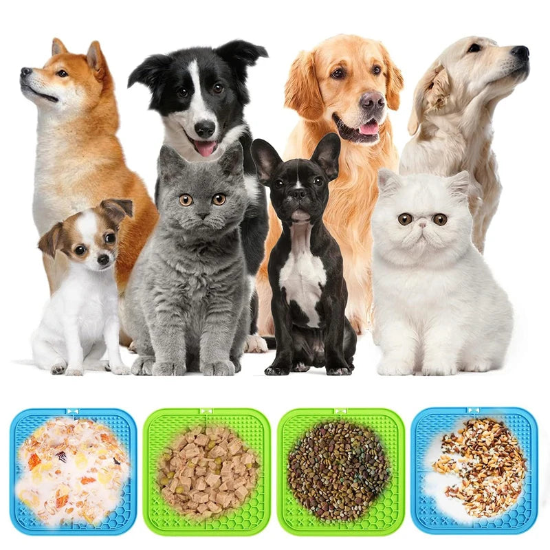 tapis alimentation lent silicone violet bleu vert gris moderne chiens chats