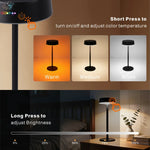 lampe table moderne rechargeable solaire usb tactile noir blanc