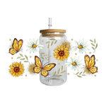 autocollants papillons fleurs tasse imperméable adhésif floral transparent amerique bricolage