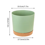 Pots fleurs modernes bacs pépinière bord cuir naturel vert clair blanc gris absorbant minimaliste