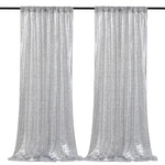 rideau paillettes or argent élégant festif polyester panneaux 8ft transparent événement