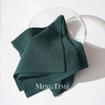 serviettes coton unies réutilisables classiques beige rose vert bleu marine table maison party