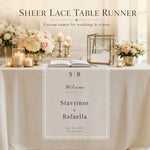 nappe table dentelle élégante blanc cassé mariage champêtre semi transparent festive