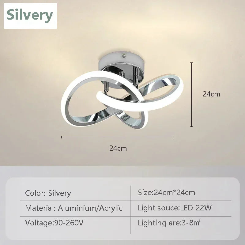 plafonniers modernes led surface montés modes éclairage noir or argent minimalistes télécommande