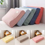 taie d'oreiller coton solide couleur rouge bleu gris vert rose moderne minimaliste 30x50cm 40x60cm