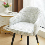housse fauteuil moderne imprimé feuilles couleur gris orange vert élasthanne polyester amovible lavable
